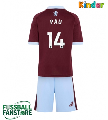 Aston Villa Pau Torres #14 Replik Heimtrikot Kinder 2026-27 Kurzarm (+ Kurze Hosen)